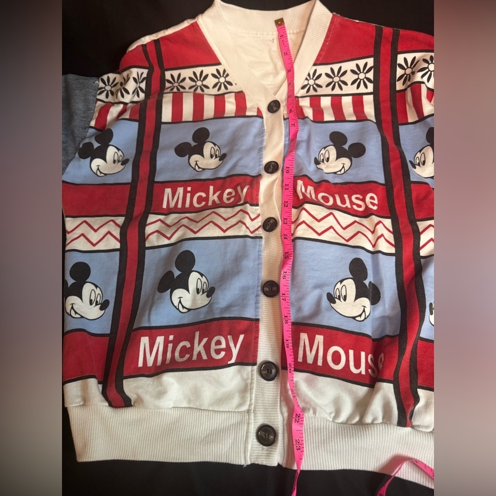 Vintage Mickey Mouse Cardigan Sweater - Picture 3 of 6